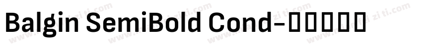 Balgin SemiBold Cond字体转换
